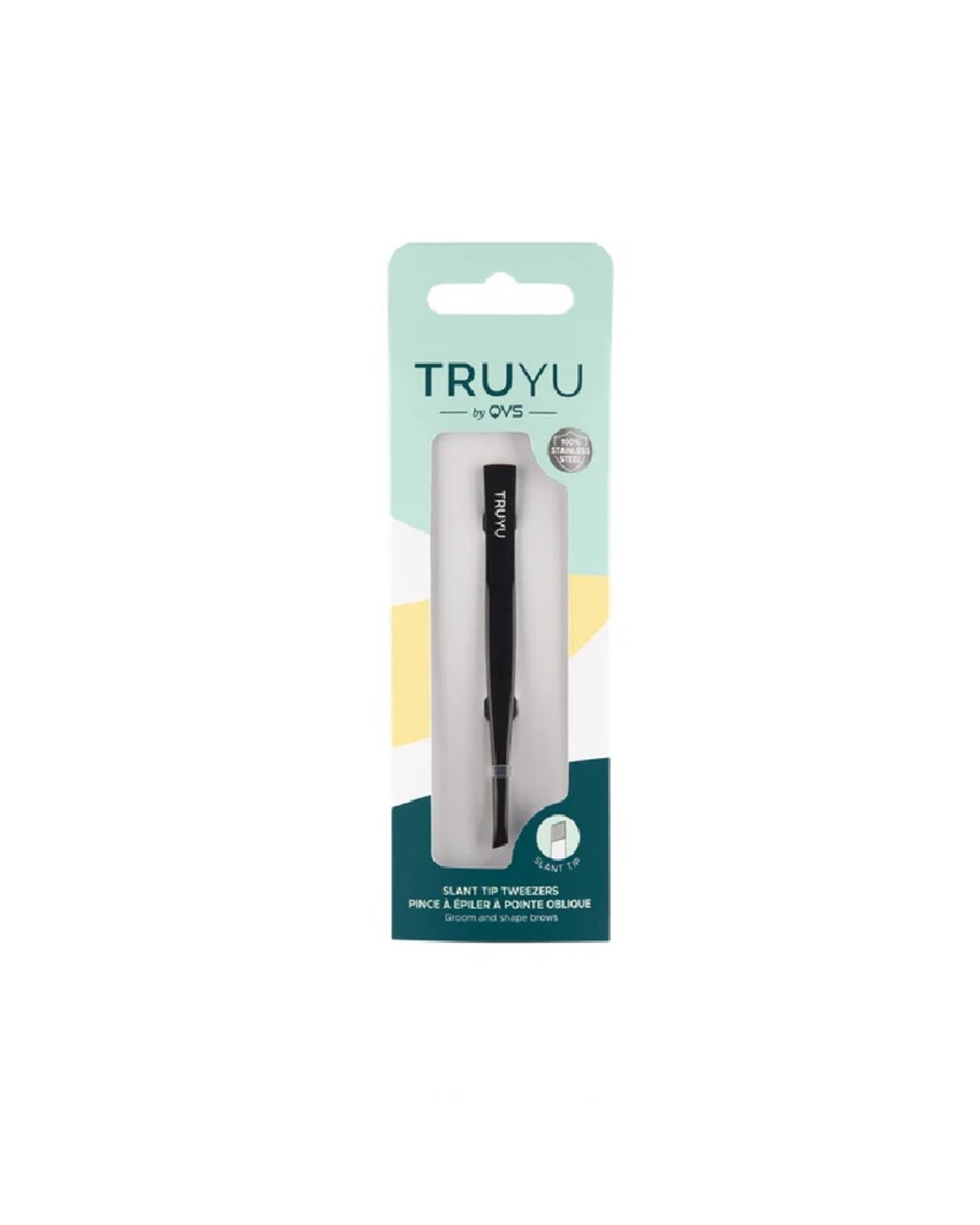 Truyu Slant Tip Tweezer Black