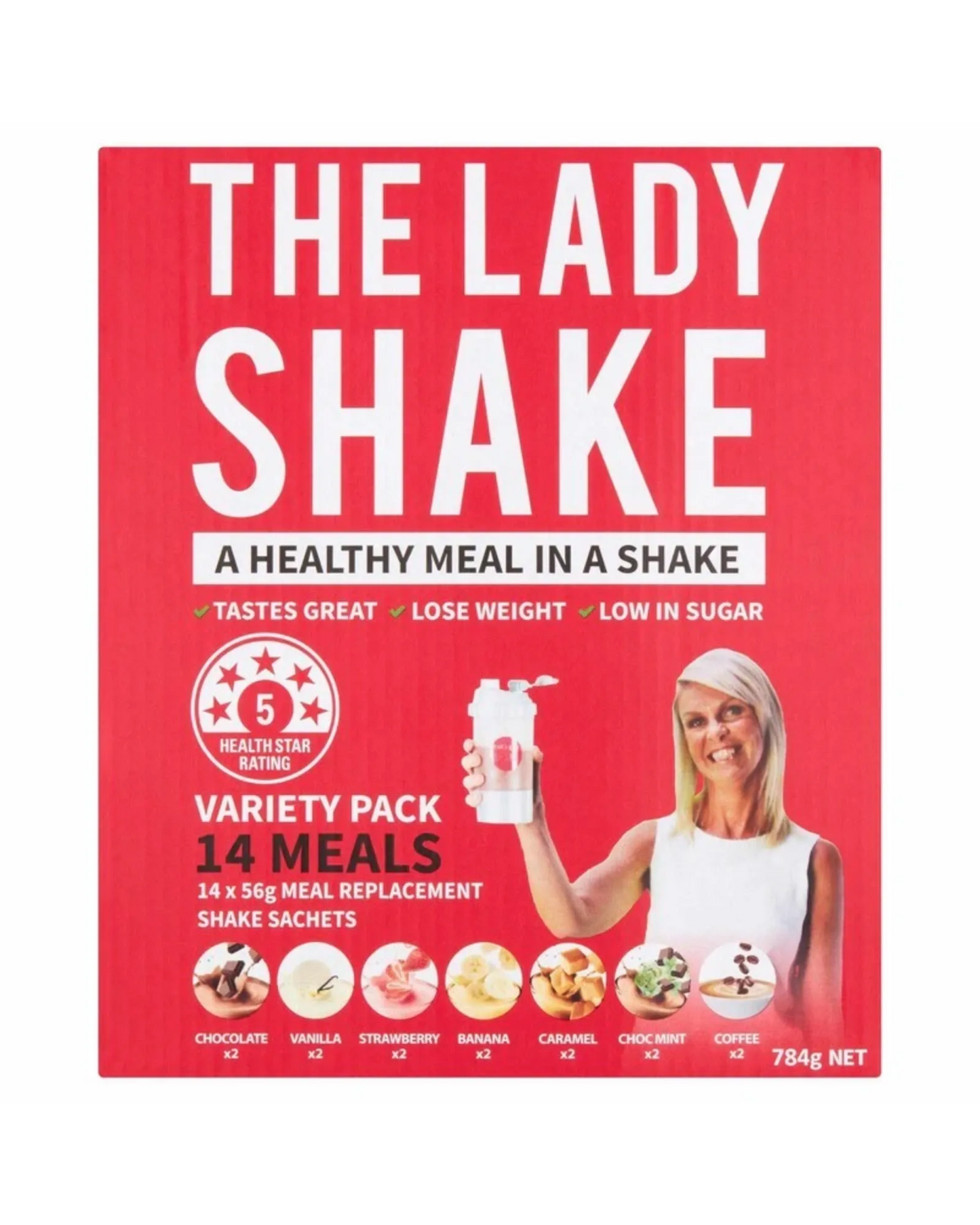 The Lady Shake Variety Pack Sachets 14pk