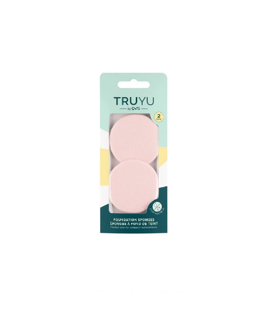 Truyu Round Foundation Sponge 2pk