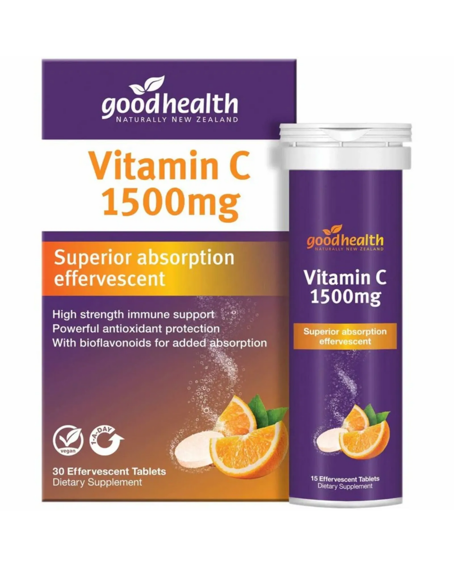 Good Health Vitamin C 1500mg Effervescent 30 Tablets