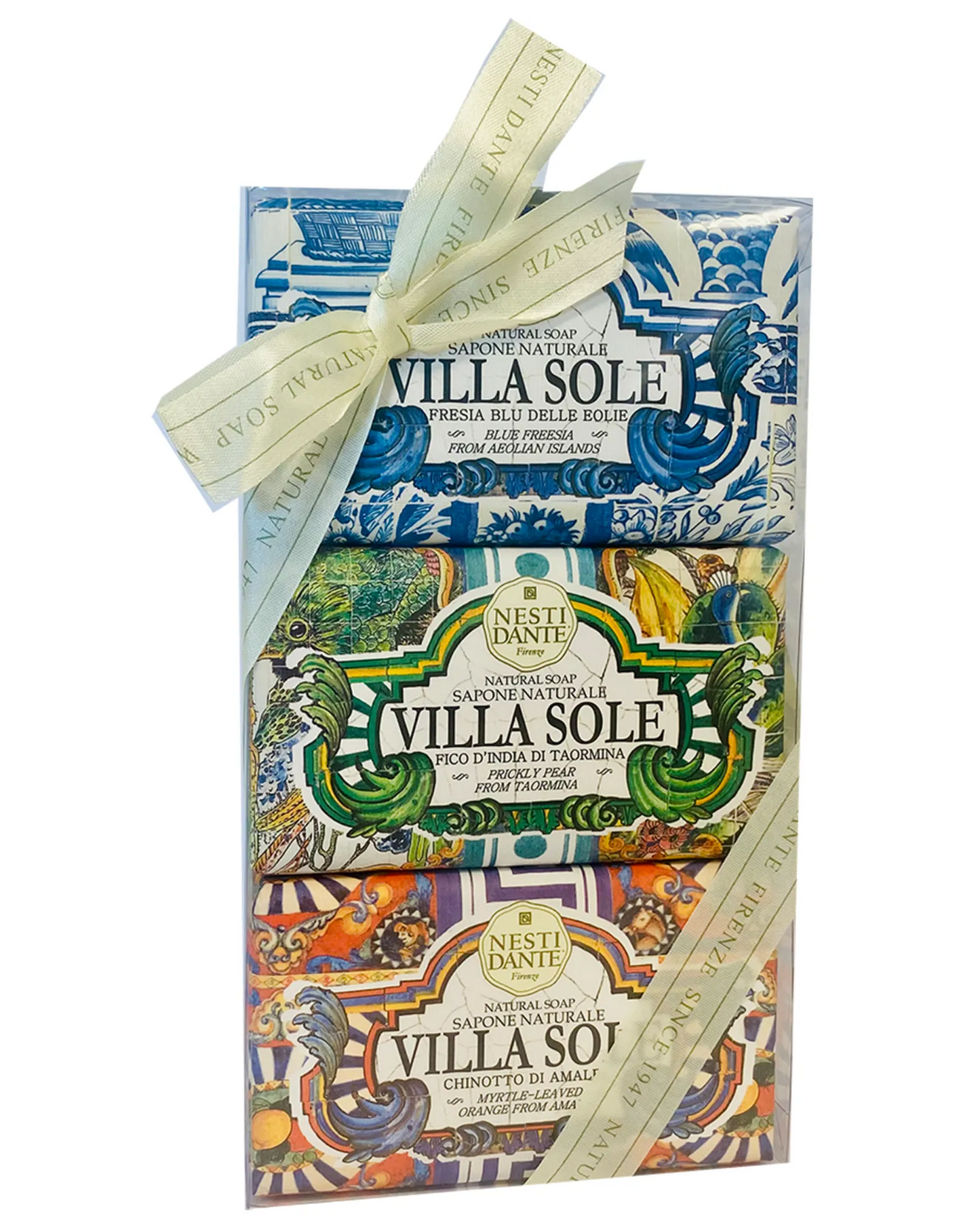 Nesti Dante, Soap Gift Set, Villa Sole, Pear, Blue Freesia, Orange, Gift