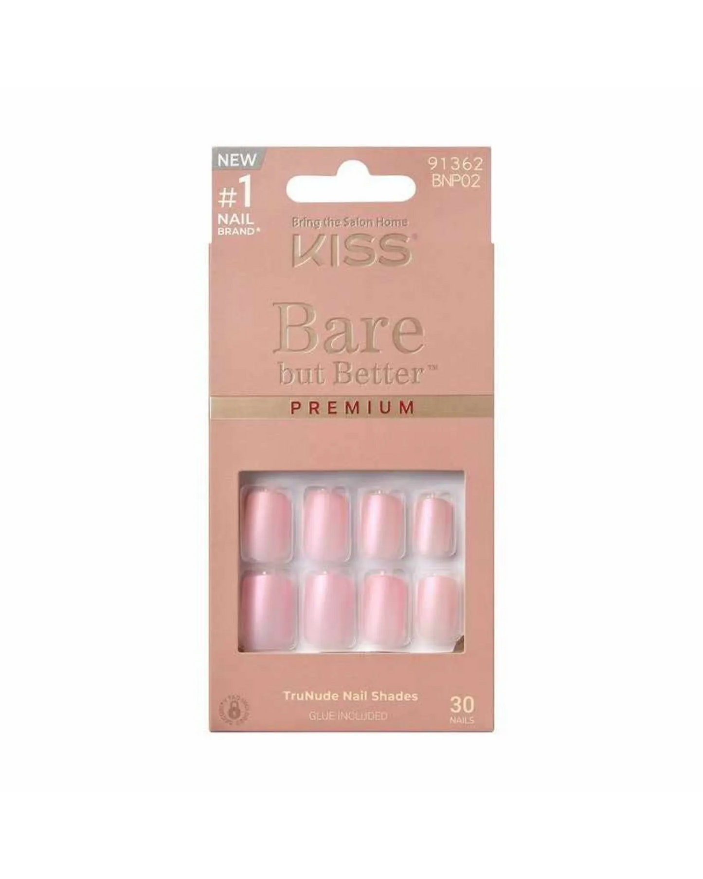 KISS Bare But Better Premium Nails Spicy 30pk