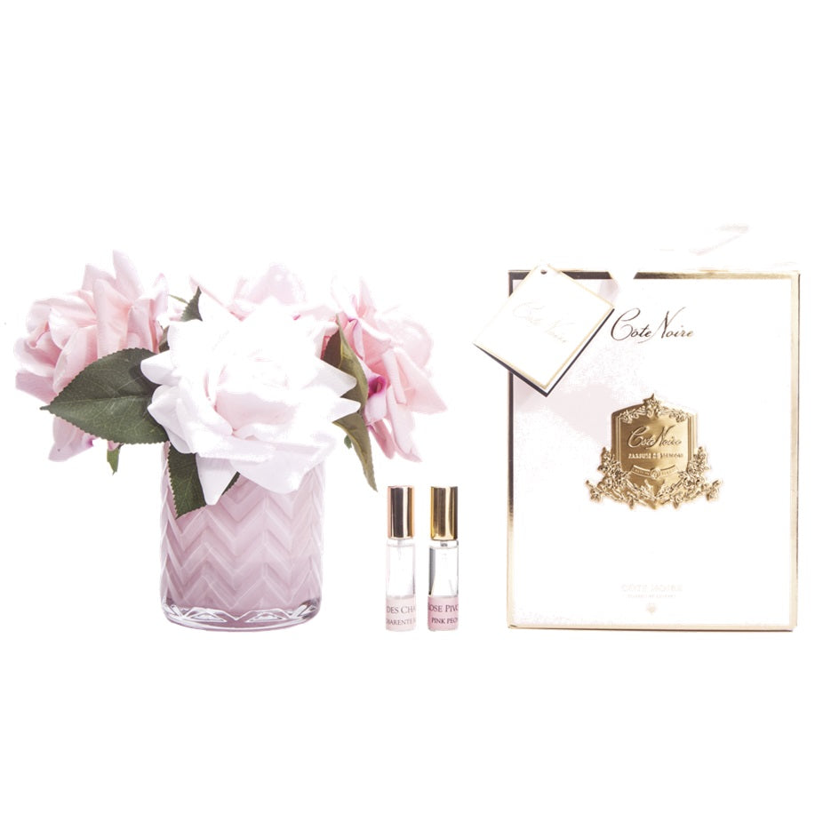 Cote Noire, Real Touch Flower, flower, decor, diffuser, Rose, Pink Herringbonce