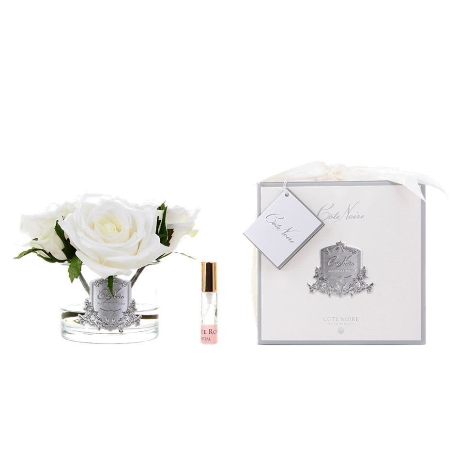 Cote Noire, Real Touch Flower, flower, decor, diffuser, Rose, Ivory White