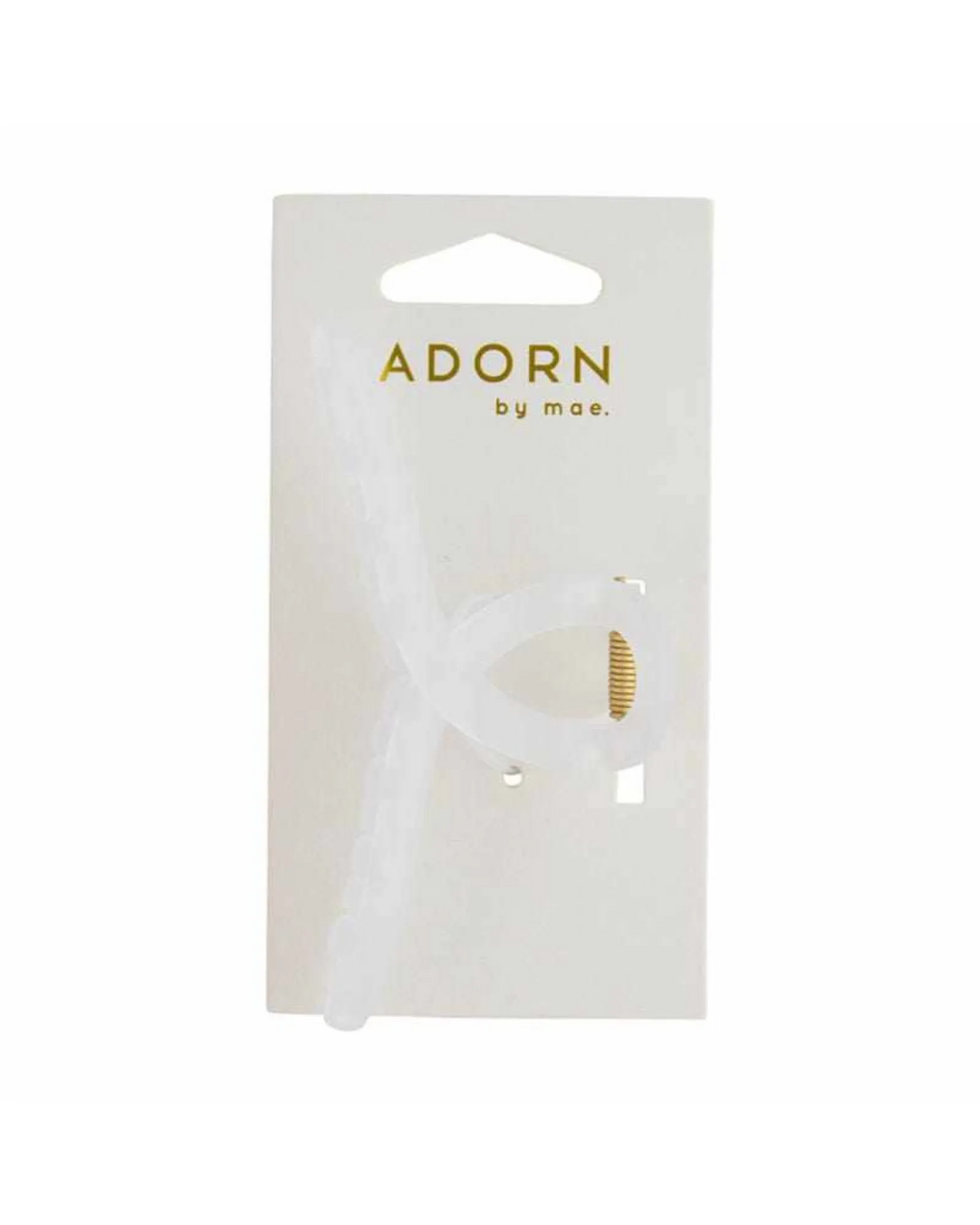 Adorn By Mae Claw Grip Slim Frosted Clear