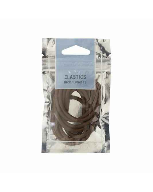 Mae Elastic Thick Brown 8pk