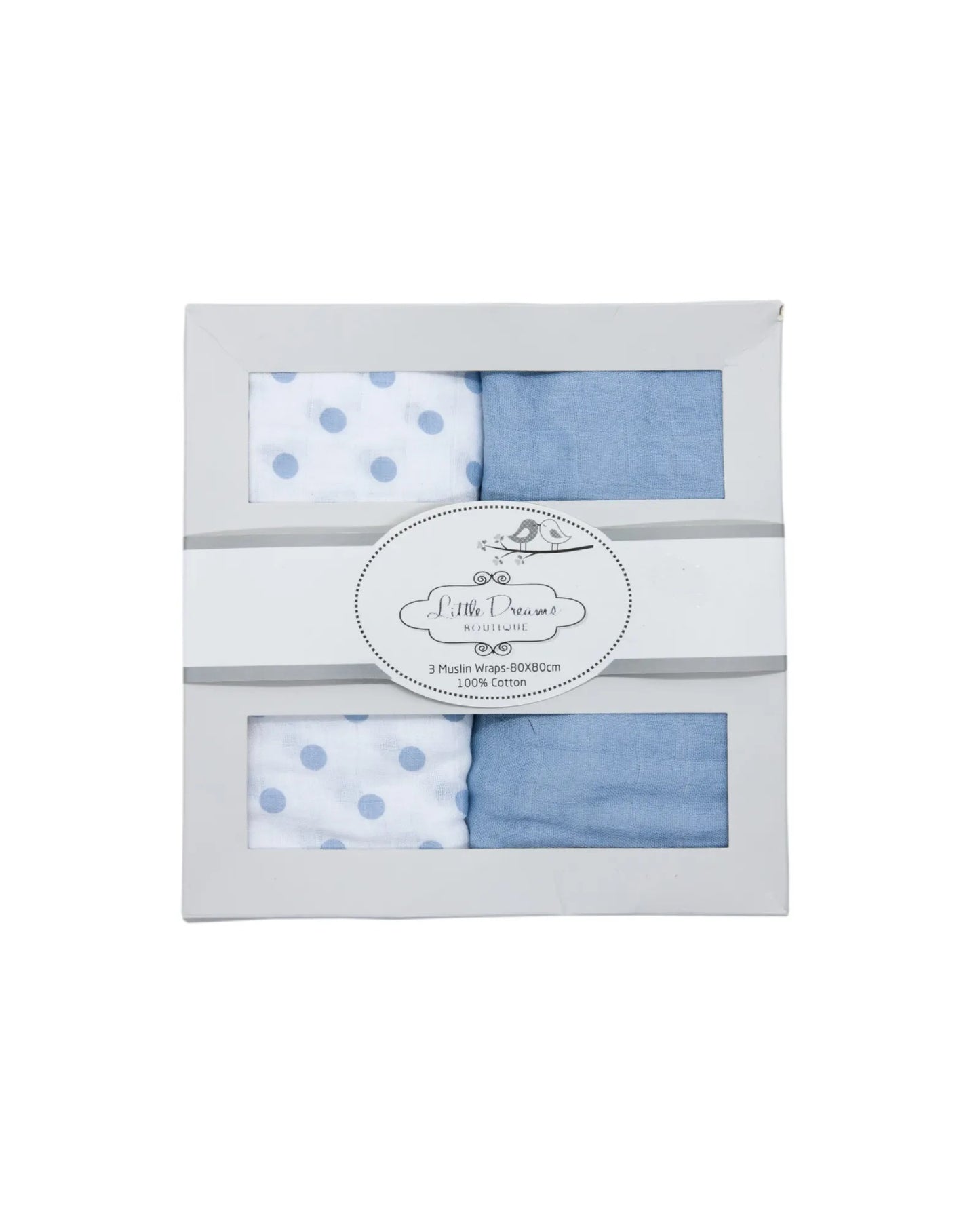 Muslin Wrap Blue Spots (2)