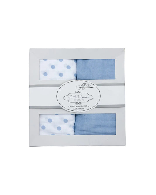 Muslin Wrap Blue Spots (2)