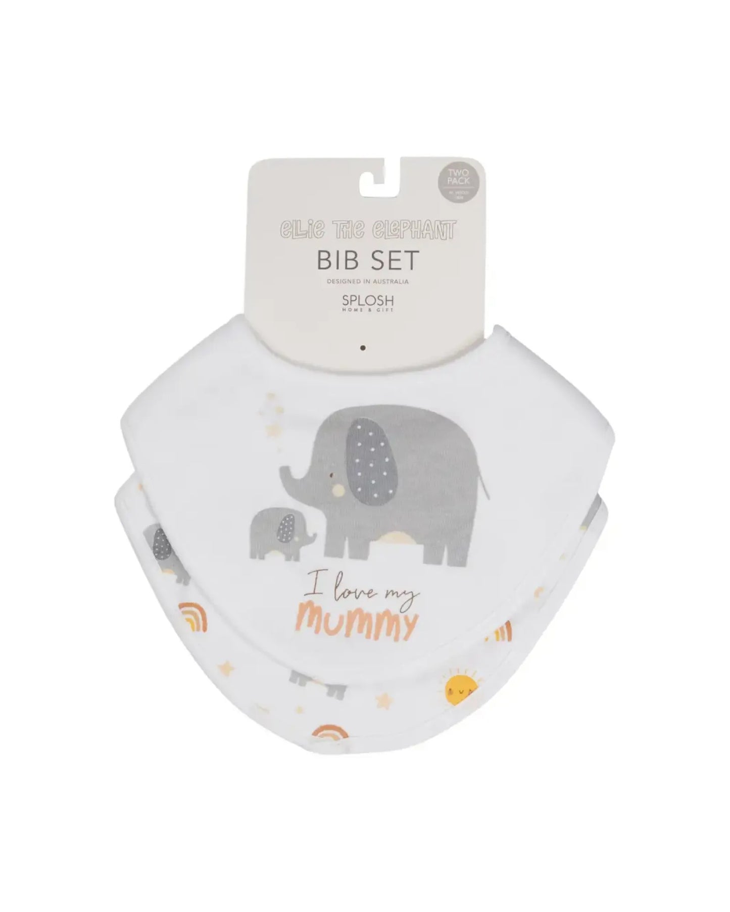 Baby Elephant Bib Set (2)
