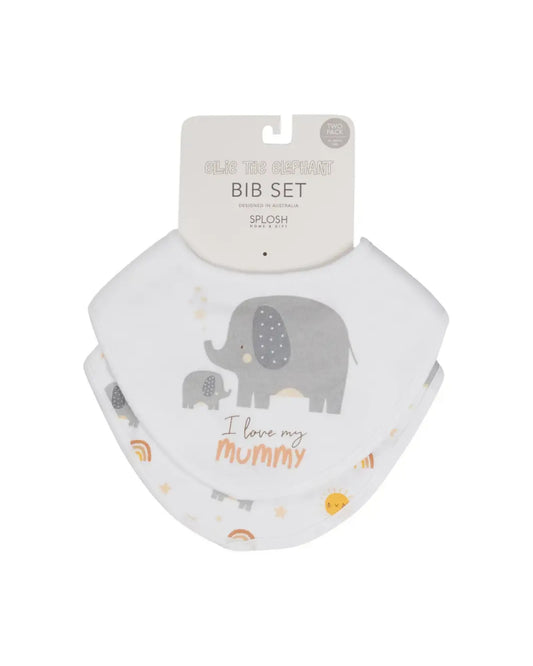 Baby Elephant Bib Set (2)