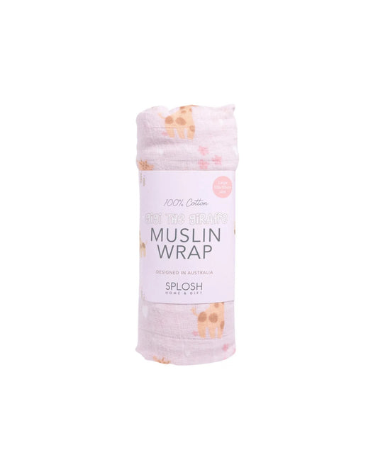 Baby Giraffe Muslin Wrap
