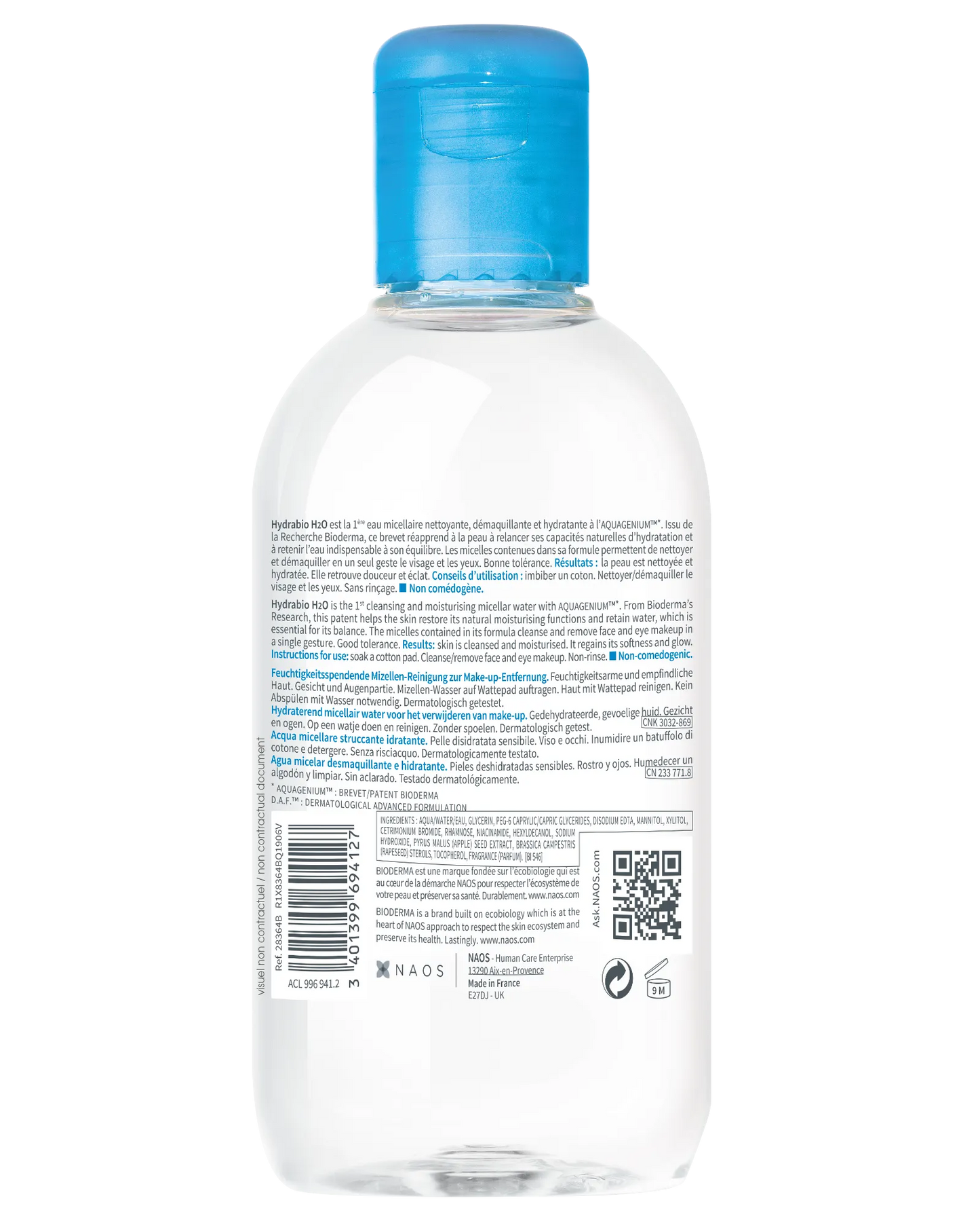 Bioderma Hydrabio H2O Hydrating Micellar Water Cleanser 250ml