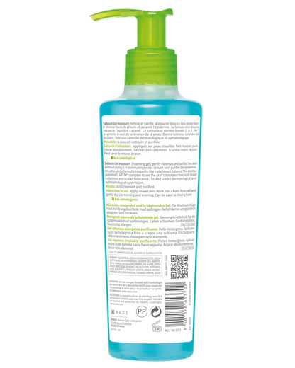 Bioderma Sebium Gel Moussant Purifying Foaming Gel Cleanser 200ml