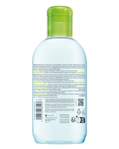 Bioderma Sebium H2O Purifying Micellar Water Cleanser 250ml