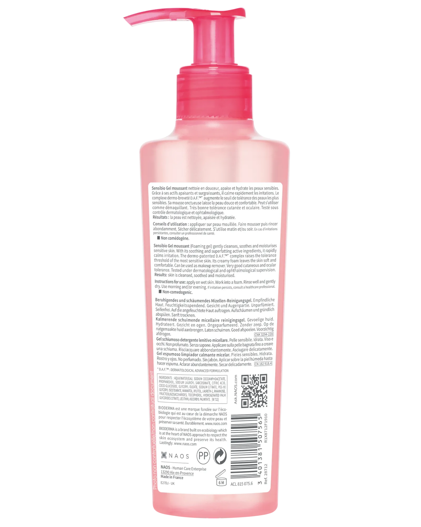 Bioderma Sensibio Gel Moussant Soothing Foaming Gel Cleanser 200ml