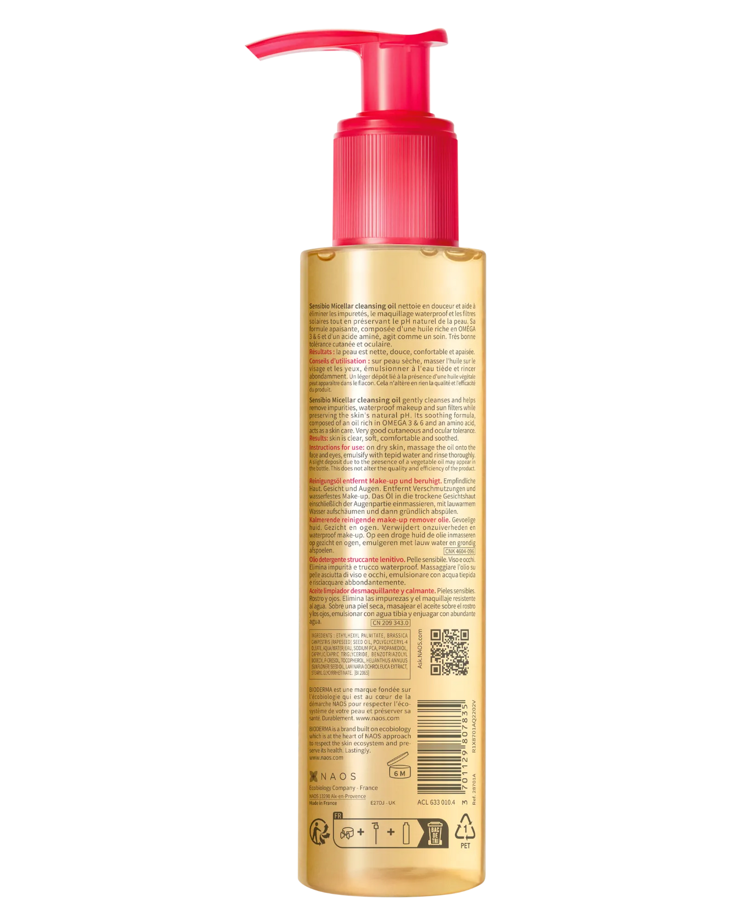 Bioderma Sensibio Micellar Cleansing Oil Makeup Remover for sensitive skin 150ml