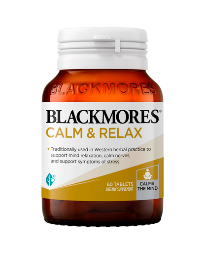Blackmores, calm, relax,  relax your mind, mild anxiety, calm nerves, stress, nervous tension, mental wellbeing