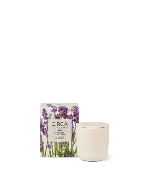 Circa Relax Lavender & Geranium Soy Candle 300g