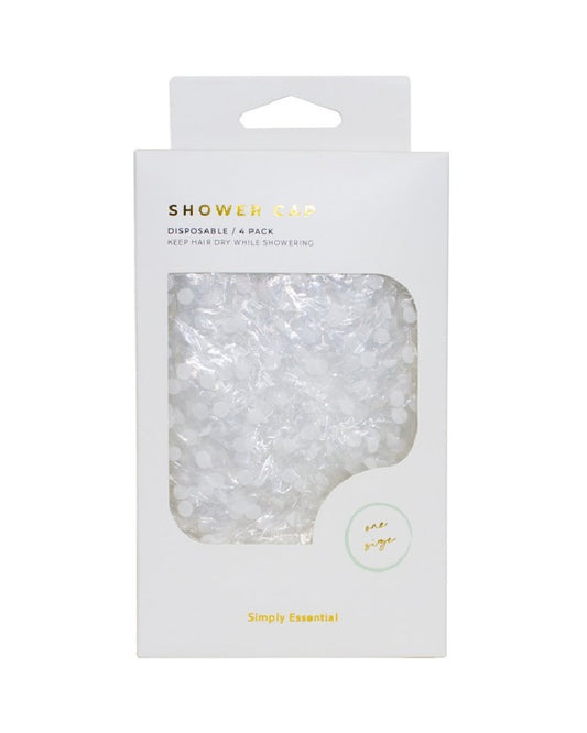 Simply Essential Disposable Shower Cap 4pk