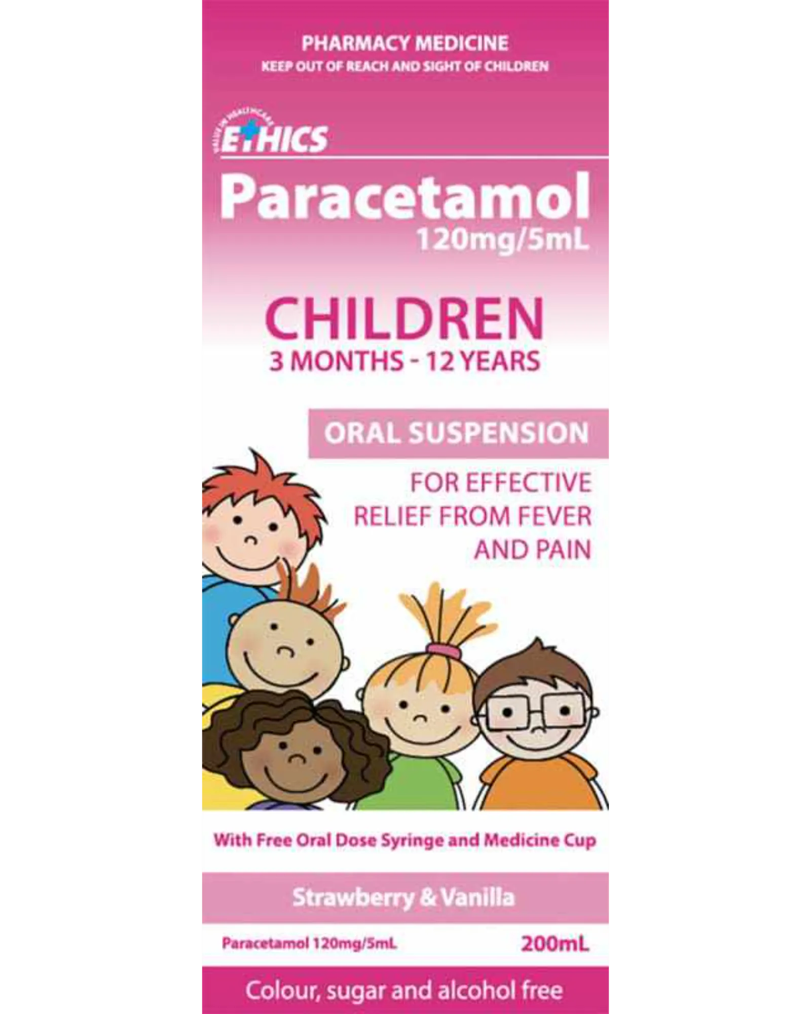 Ethics Paracetamol Suspension 120mg 200ml