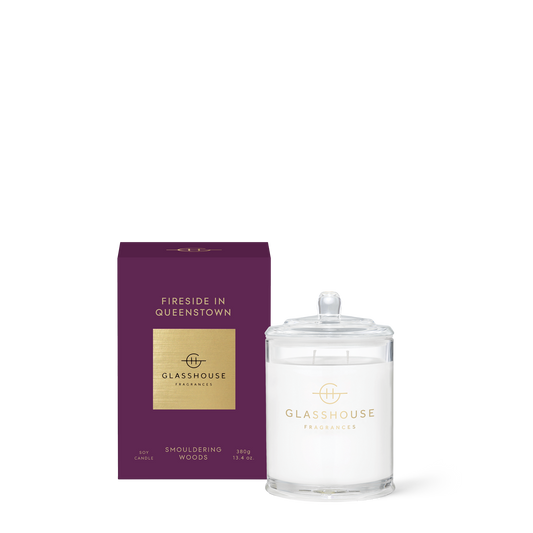 Glasshouse Fragrances, glasshouse, candle, Fireside In Queenstown, decor
