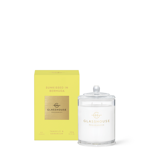 Glasshouse Fragrances, glasshouse, candle, Sunkissed In Bermuda, decor