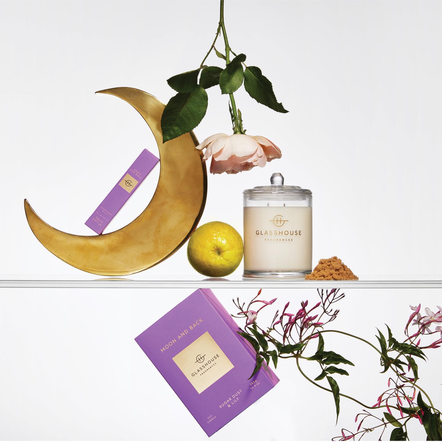 Glasshouse Moon And Back 380g Triple Scented Soy Candle