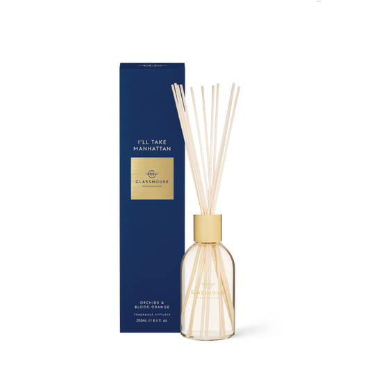 Glasshouse Fragrances, glasshouse, diffuser, ILl Take Manhattan, decor