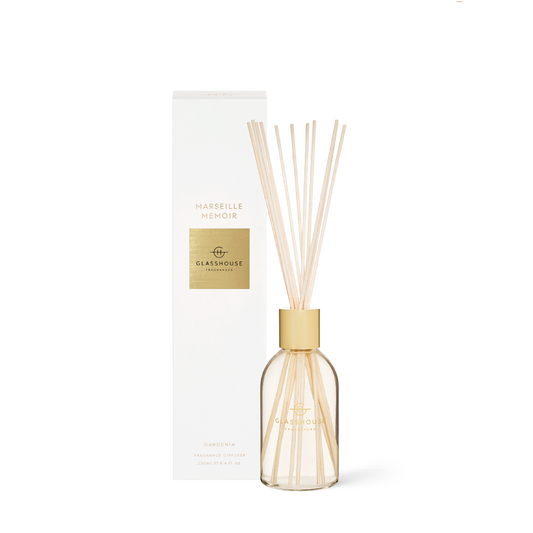 Glasshouse Fragrances, glasshouse, diffuser, Marseille Memoir, decor
