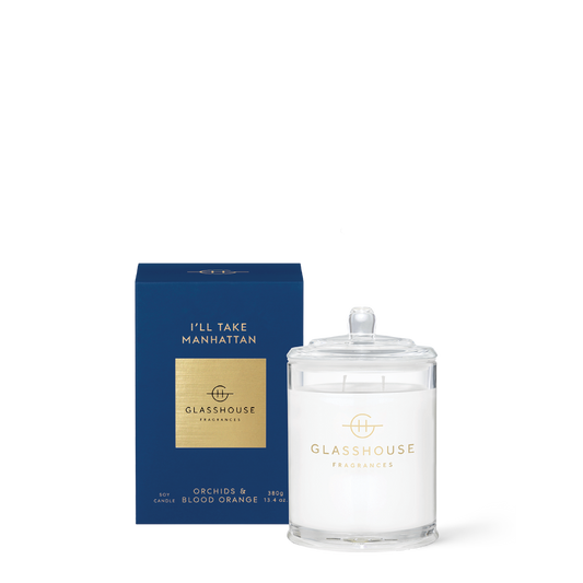 Glasshouse Fragrances, glasshouse, candle, ILl Take Manhattan, decor