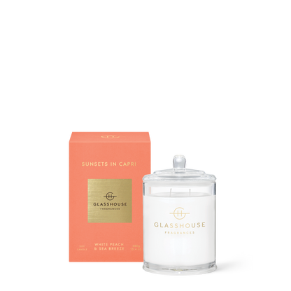 Glasshouse Fragrances, glasshouse, candle, Sunsets In Capri, decor
