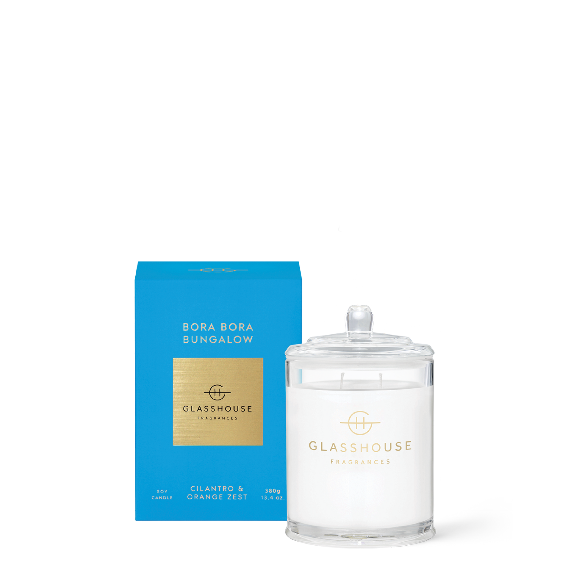 Glasshouse Fragrances, glasshouse, candle, Bora Bora Bungalow, decor