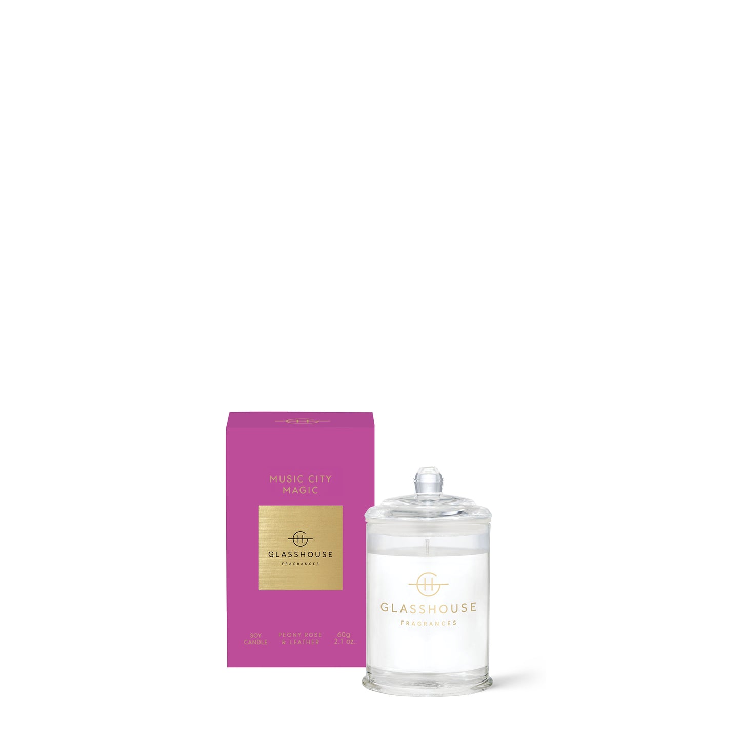 Glasshouse Music City Magic 60g Triple Scented Soy Candle