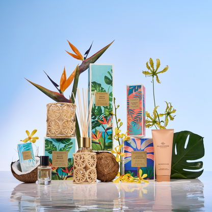 Glasshouse Balmy Breeze 250ml Fragrance Diffuser & Raffia Diffuser Holder