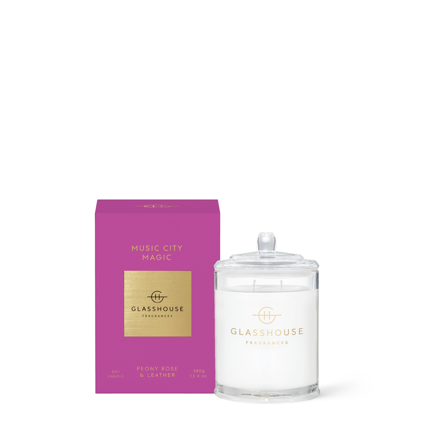 Glasshouse Music City Magic 380g Triple Scented Soy Candle