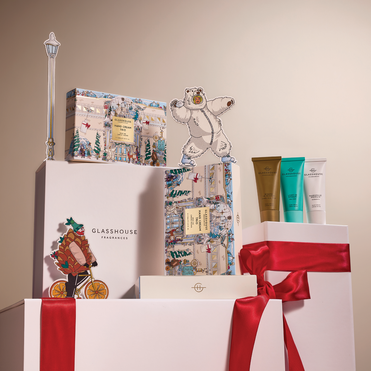 Glasshouse Kyoto In Bloom, Lost In Amalfi & Marseille Memoir Hand Care Trio