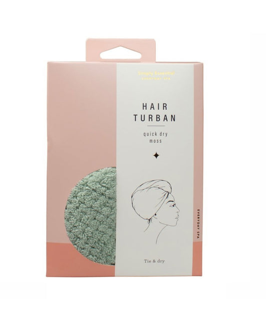 Simply Essential Quick Dry Hair Turban Moss
