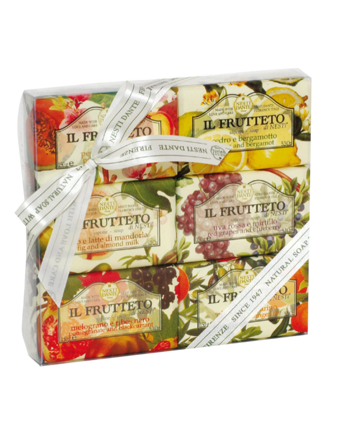 Nesti Dante, Soap Gift Set, Citron, Bergamot, Pomegrante, Blackcurrant, Olive, Tangerine, Fig, Almond Milk, Peach, Melon, Red Grapes, Blueberry, Gift