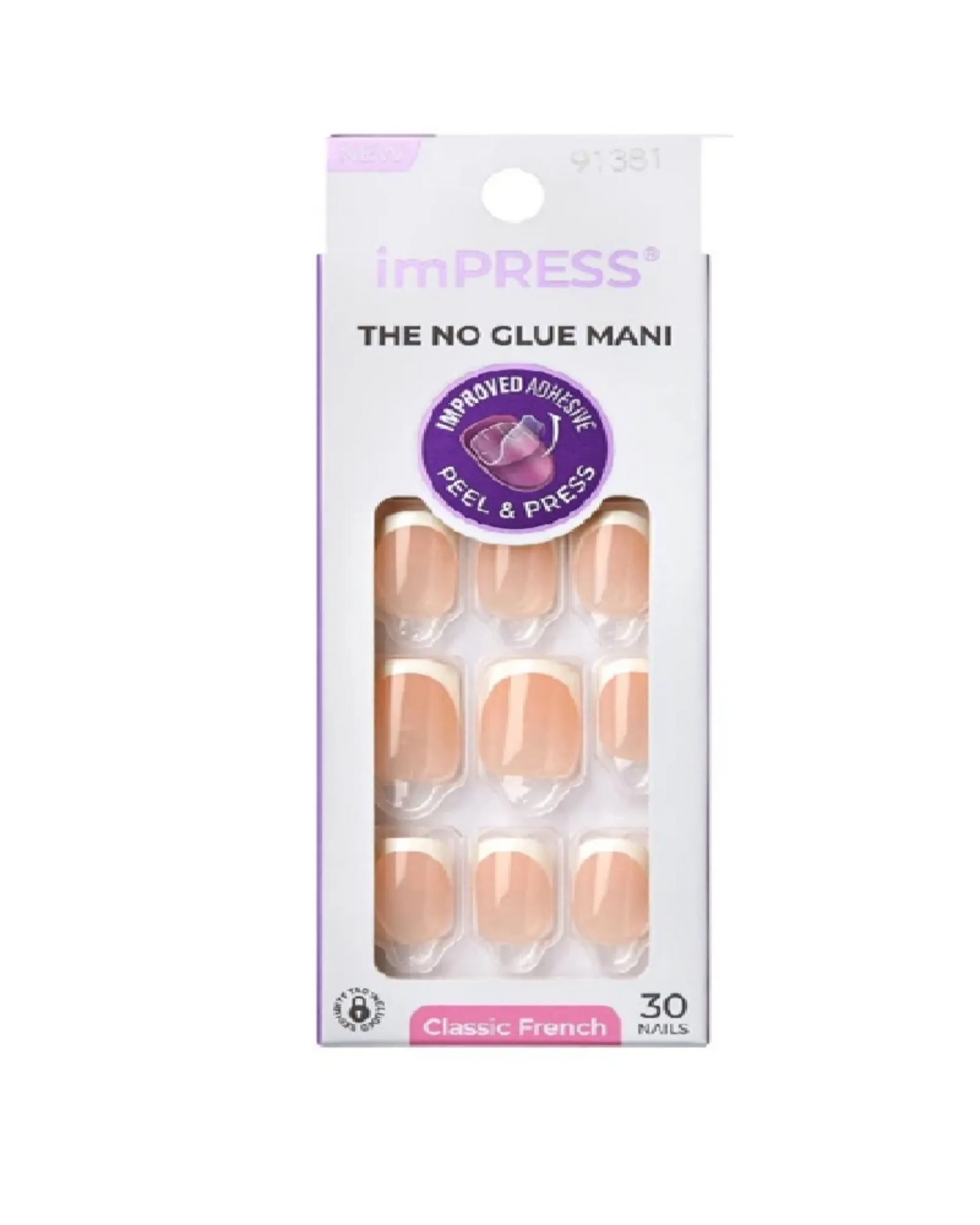 ImPress Classic French Nails Model 30pk