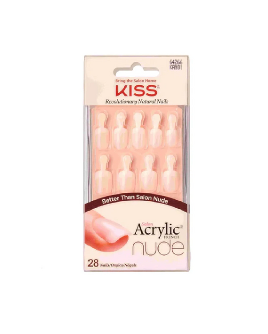 KISS Acrylic French Nude Nails Breathtaking 28pk