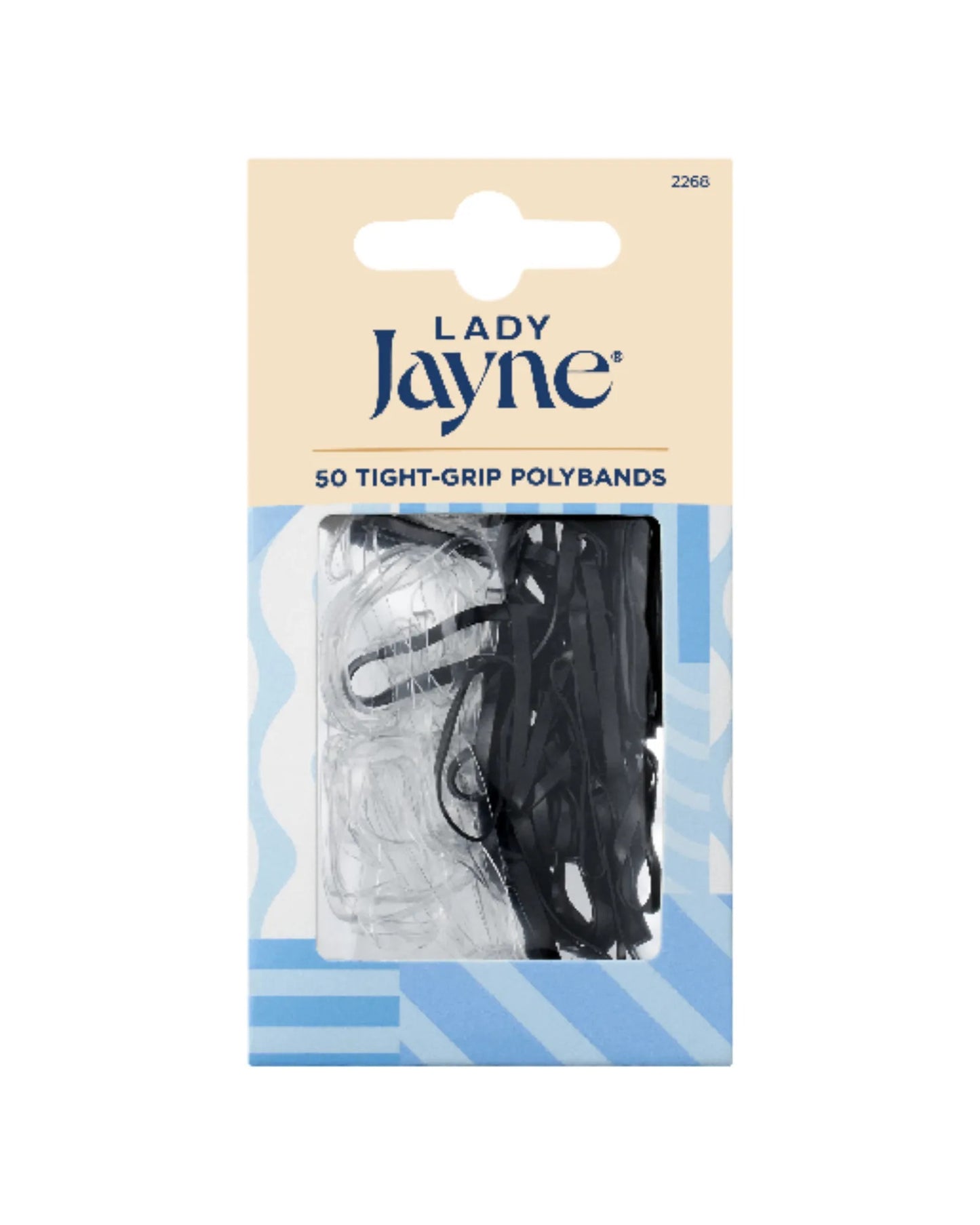 Lady Jayne Black Snagless Elastomer Elastics - Pk50