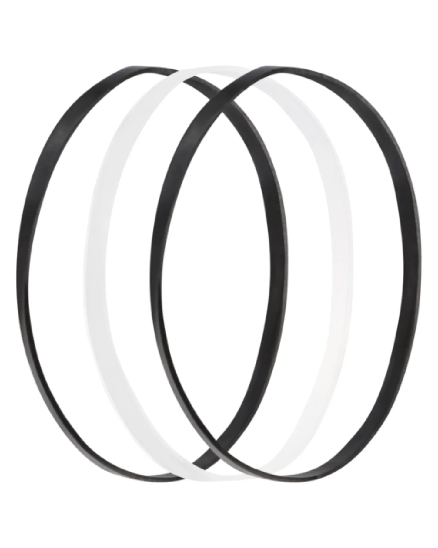 Lady Jayne Black Snagless Elastomer Elastics - Pk50