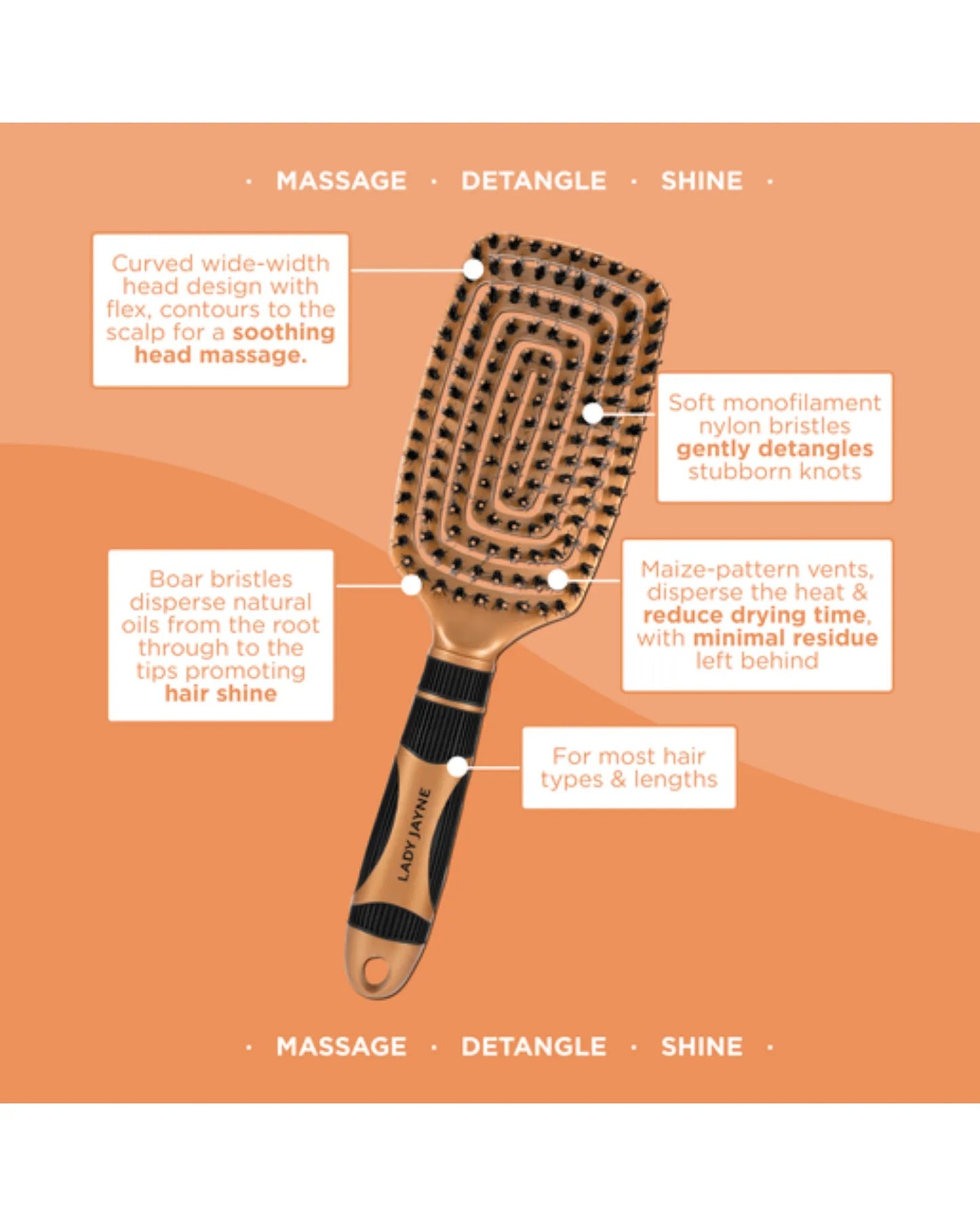 Lady Jayne Paddle Brush