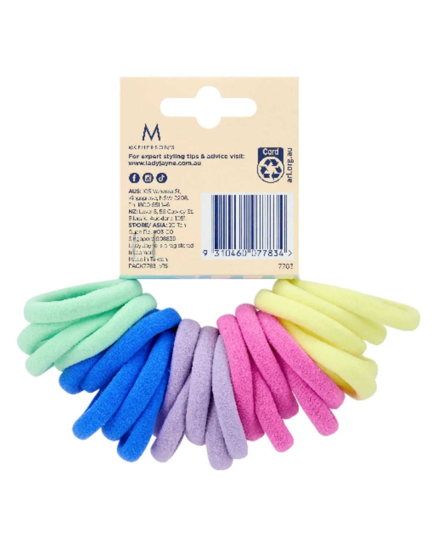 Lady Jayne Pastel Soft Knitted Ponytailers - Pk 24