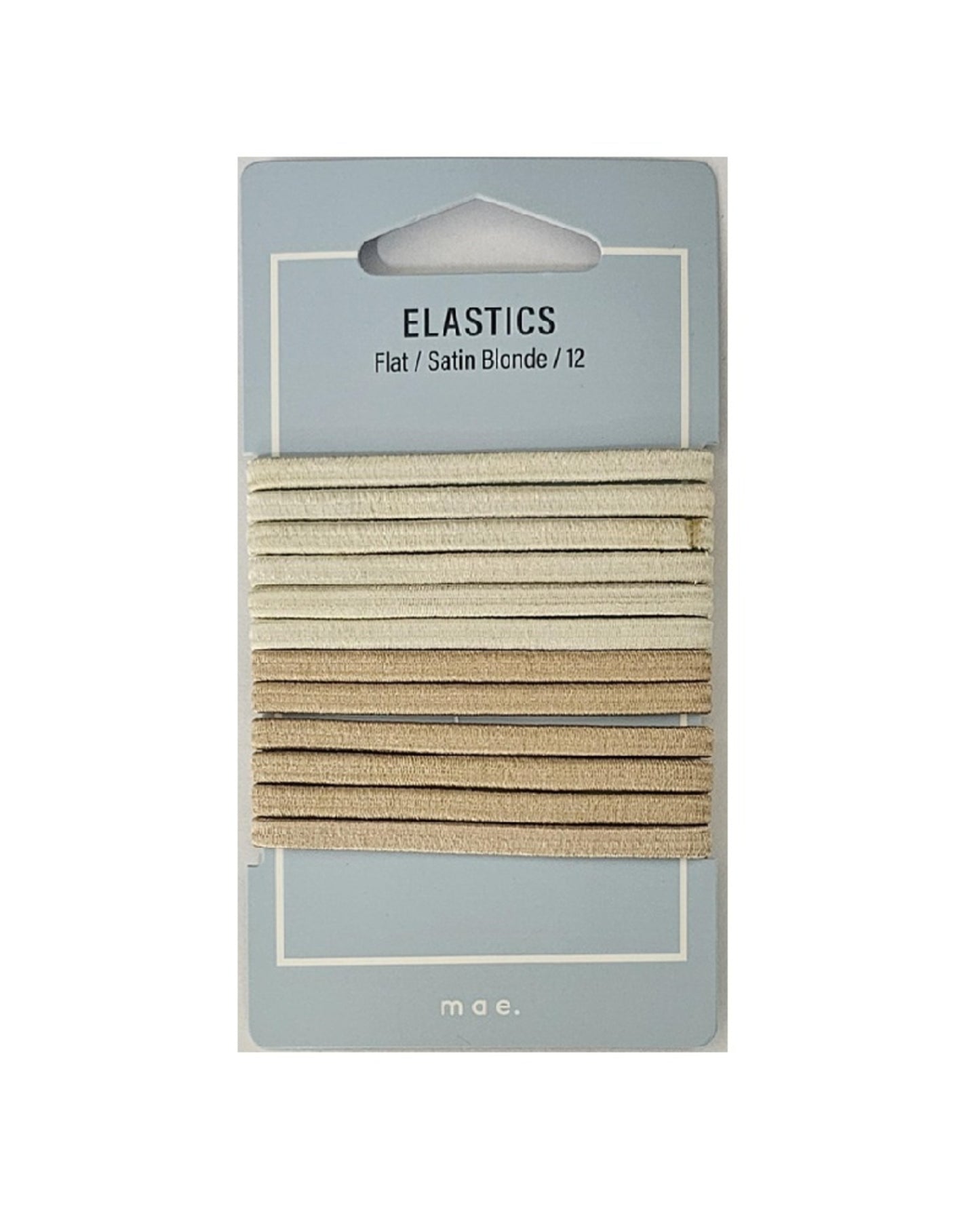 Mae Elastic Flat Satin Blonde 12pk