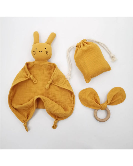 Organic Muslin Bunny Soother & Teether