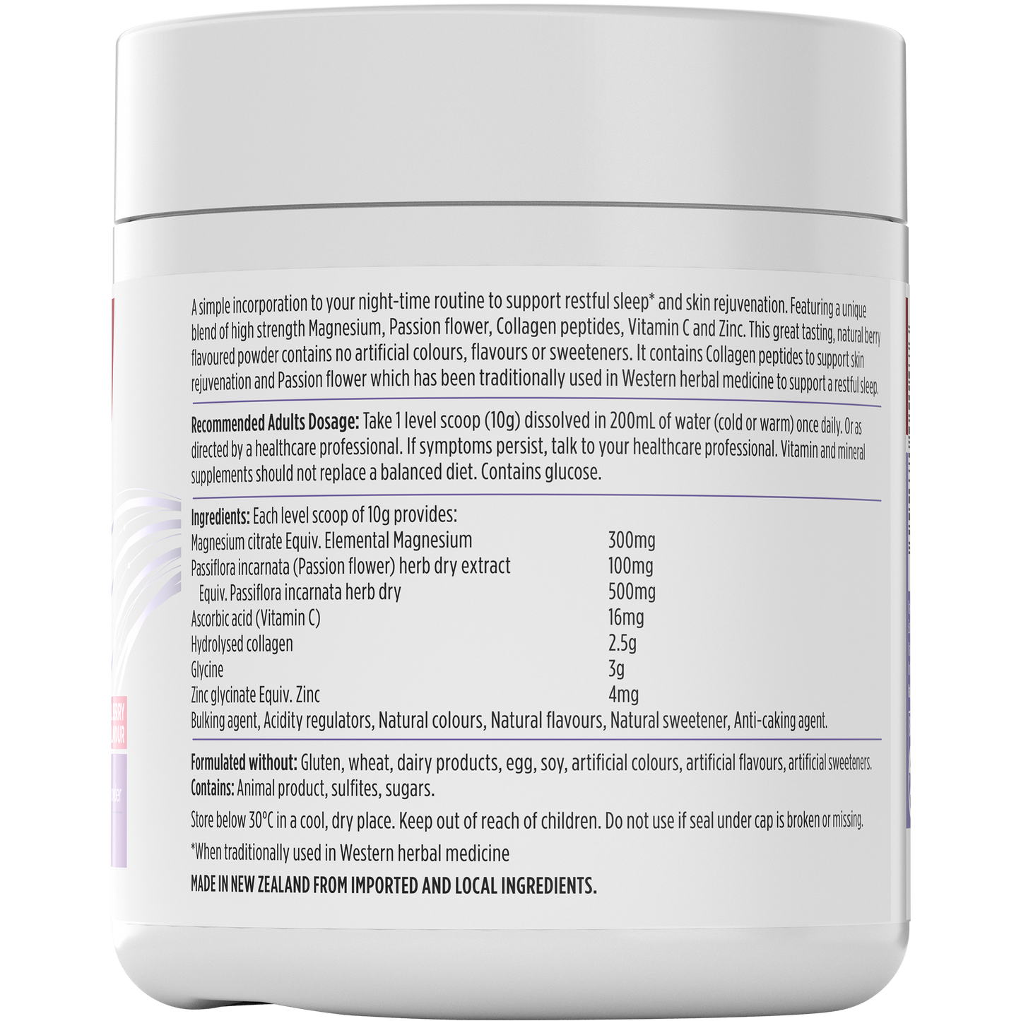 Nutra-Life Magnesium Collagen Renew Powder 250g