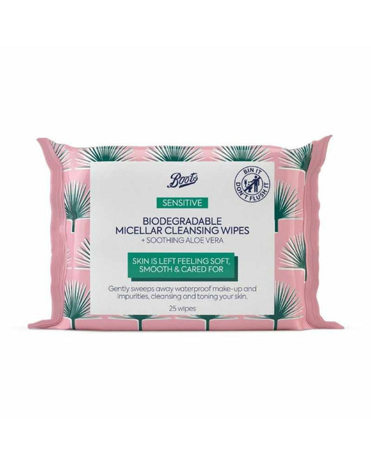 Boots Biodegradable Micellar Cleansing Wipes 25pk