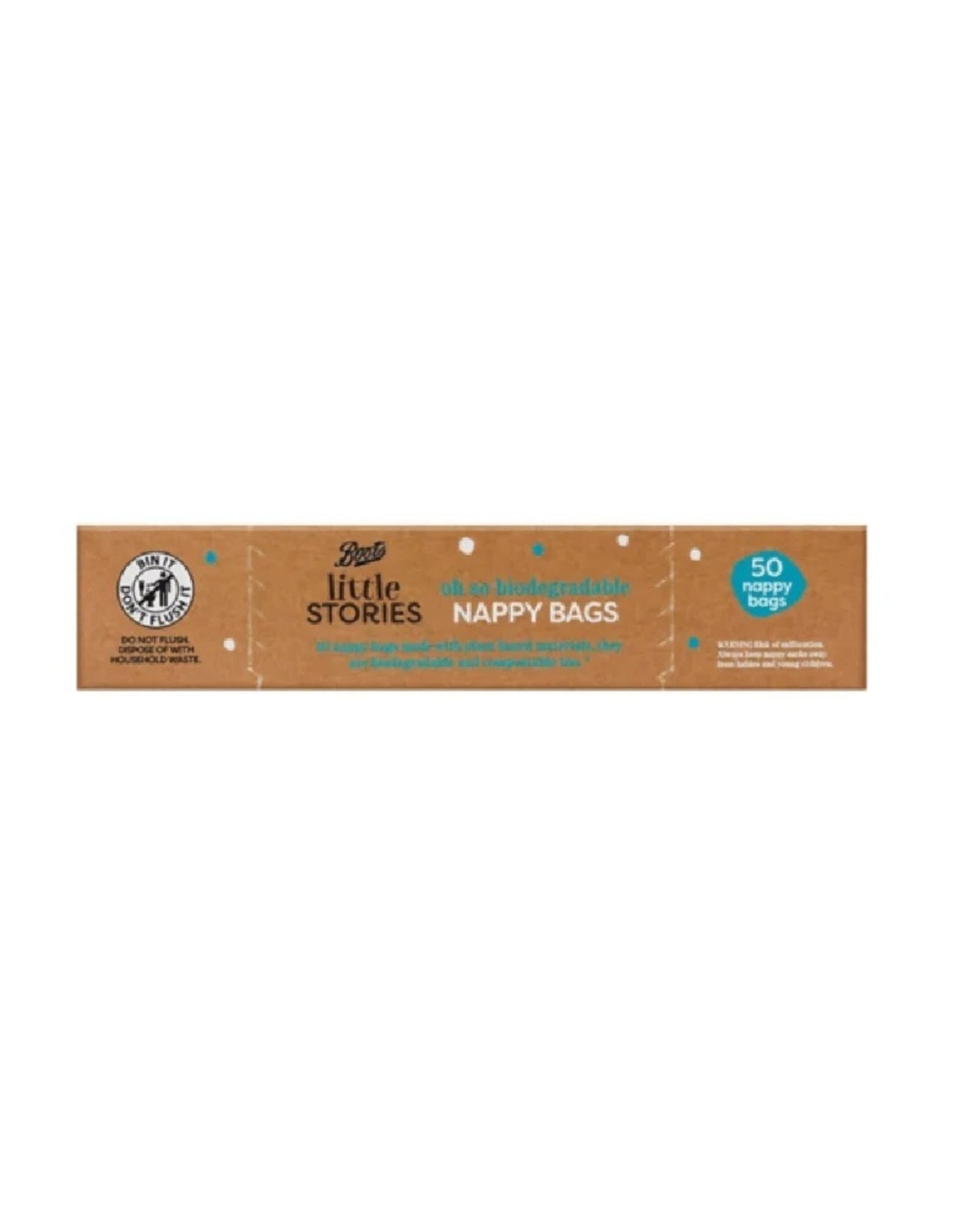 Boots Little Stories Plastic Free Nappy Bags 50pk