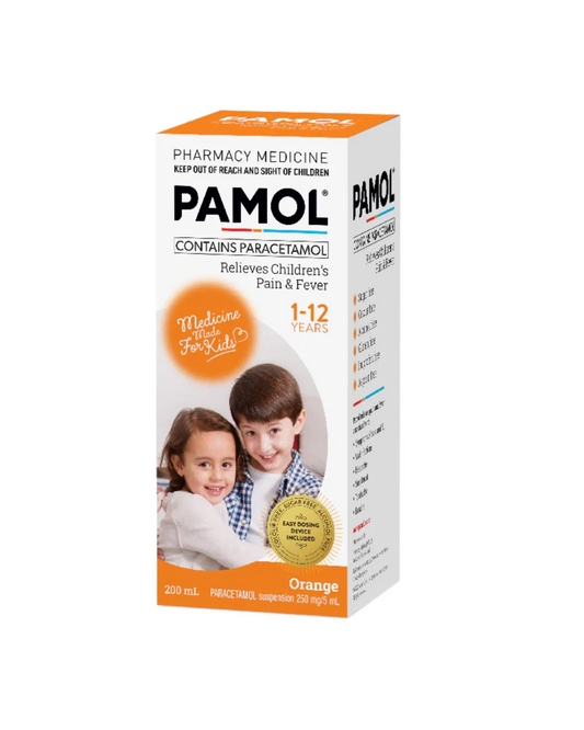 Pamol All Ages Orange Colour Free 200ml